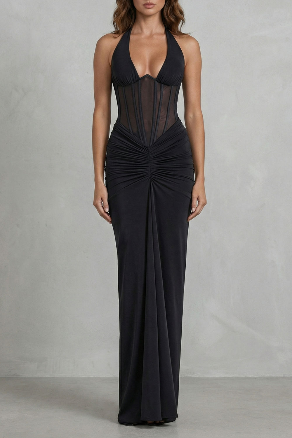 corset halter neck dress Verity – Sculpted allure – Women's Maxi Halter midi dress