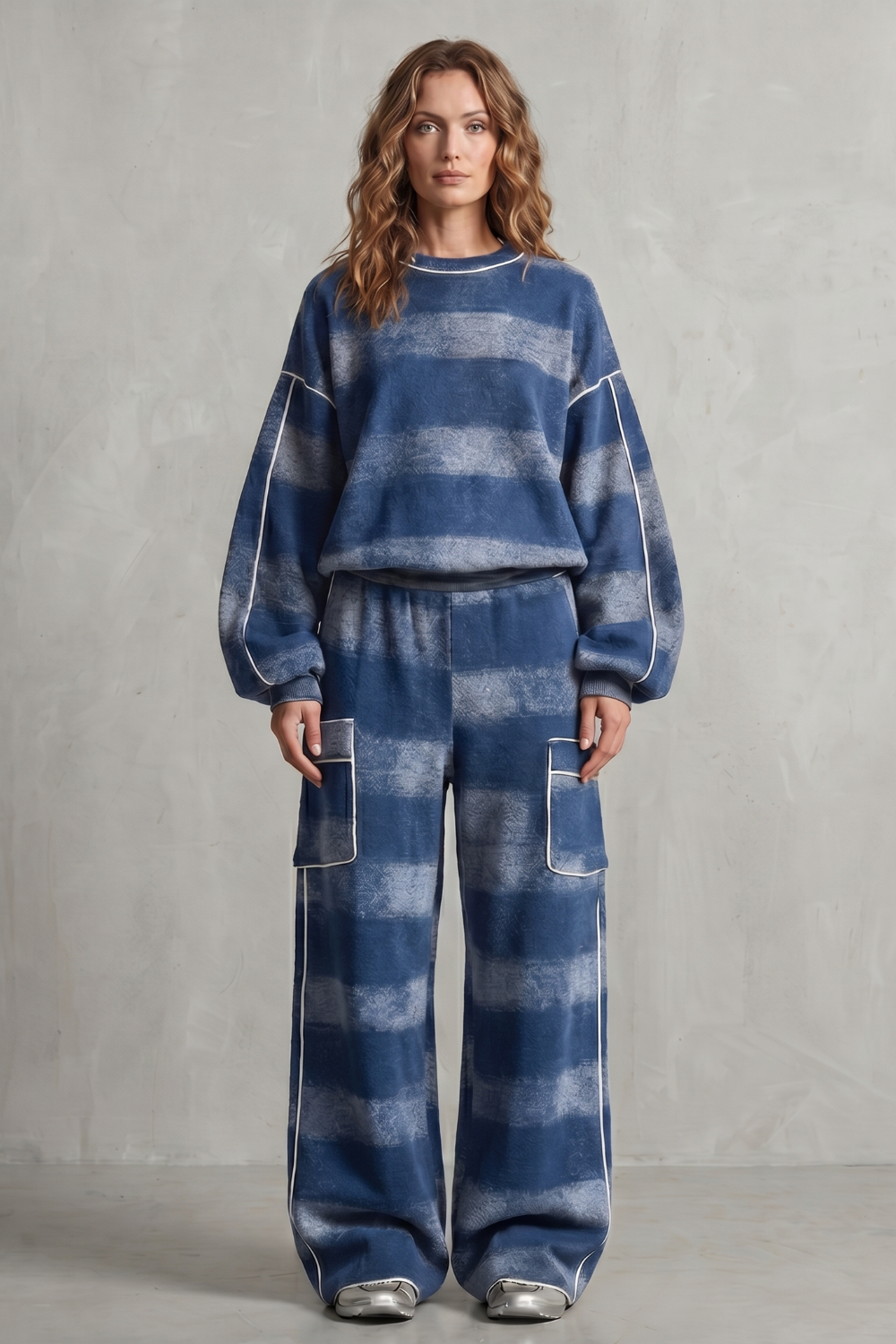 Rovienne – Distressed plaid street style – Two piece set