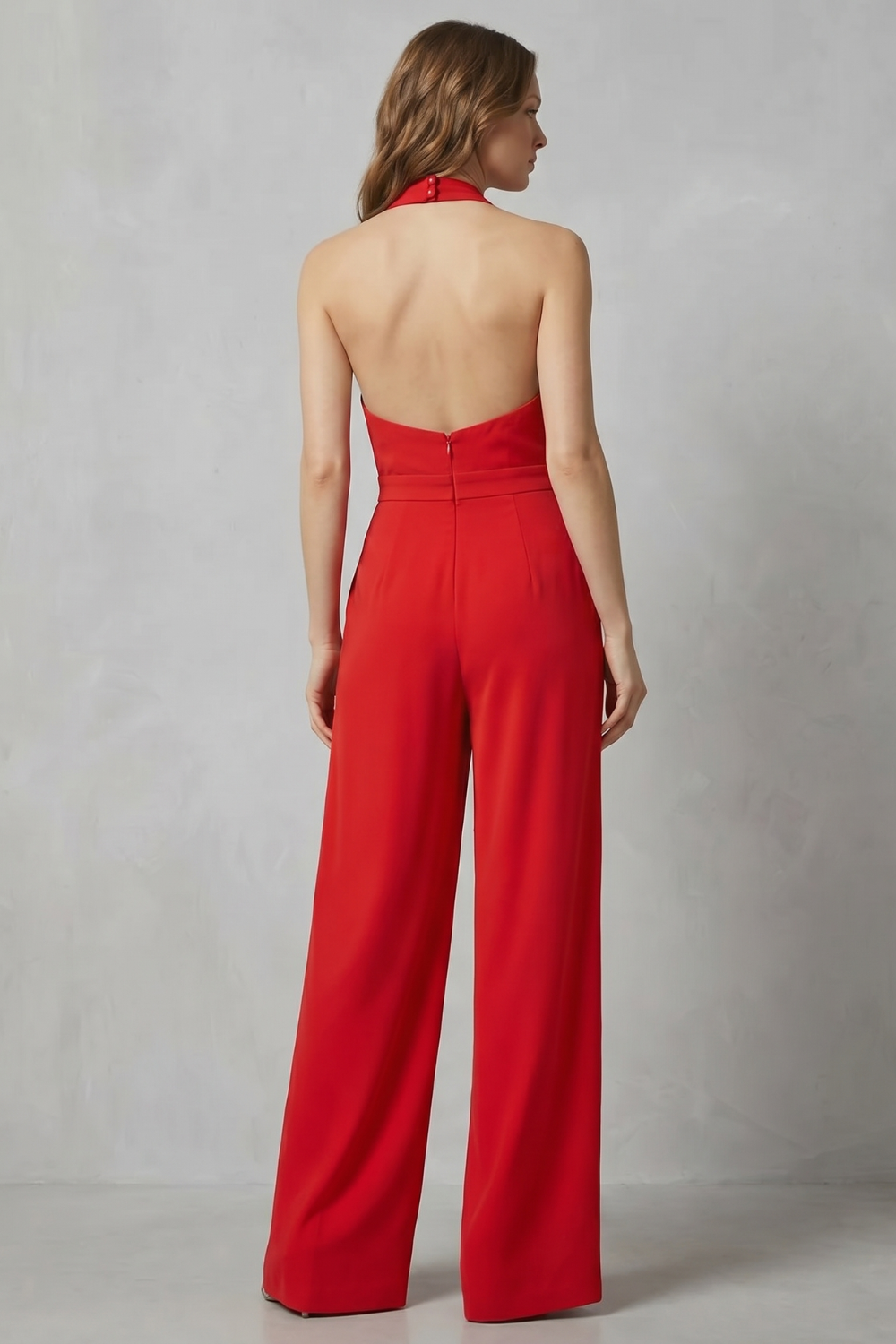 Aurora – Backless Halter Jumpsuit – Bold Summer Glamour