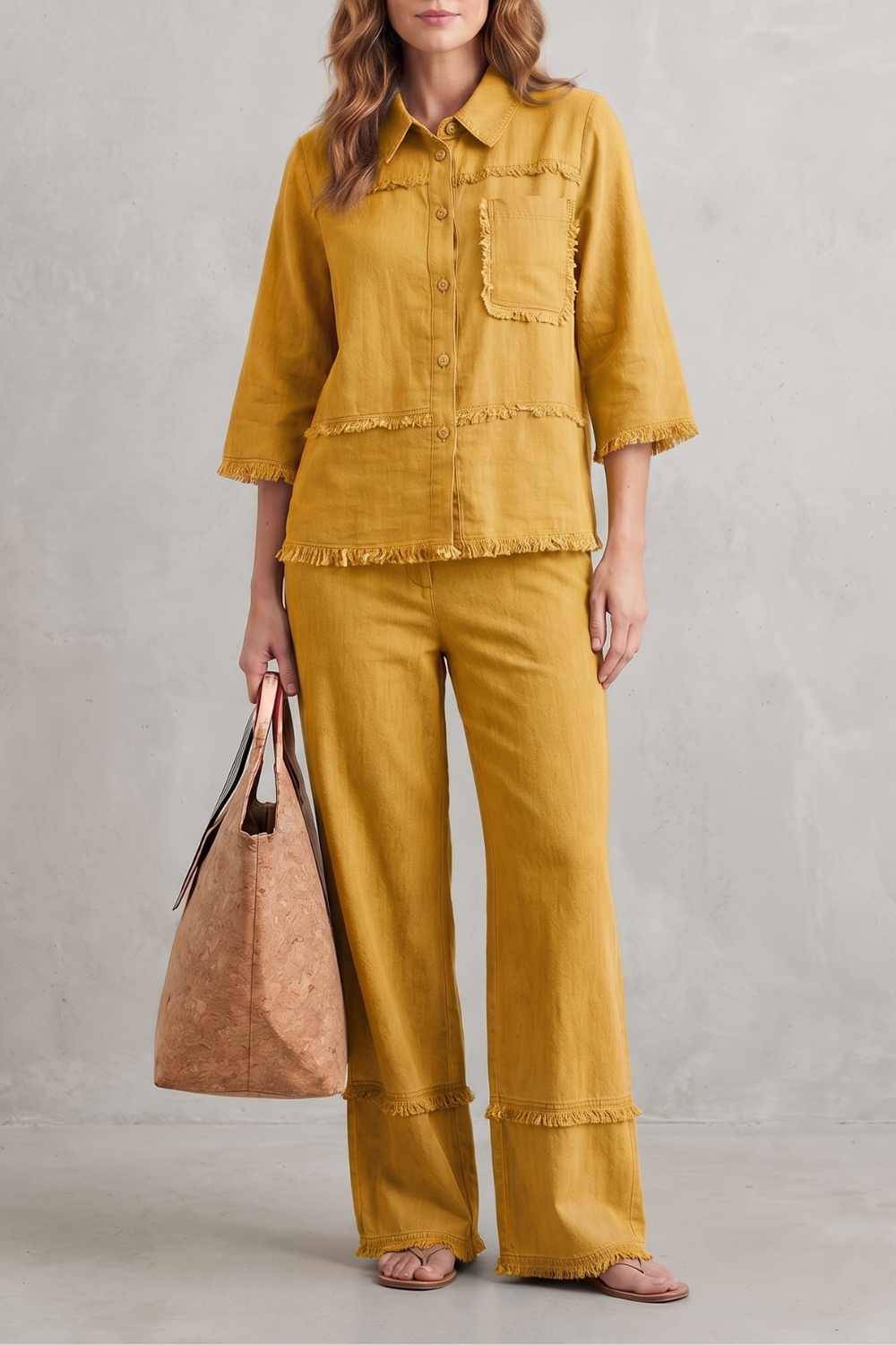 Celestine – Relaxed linen-inspired style – Trouser set
