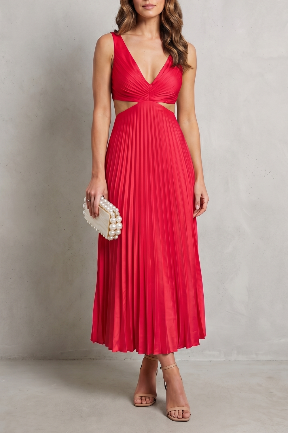 Elodienne – Pleated waist elegance – Maxi dress