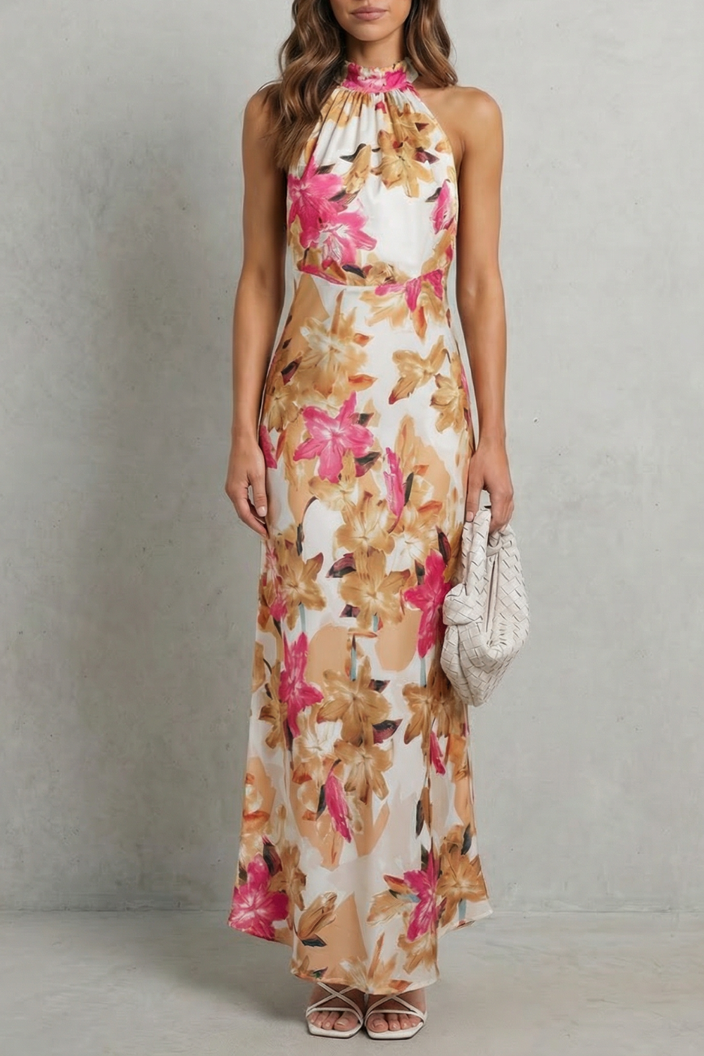 Emberelle – Floral halter elegance – Maxi dress