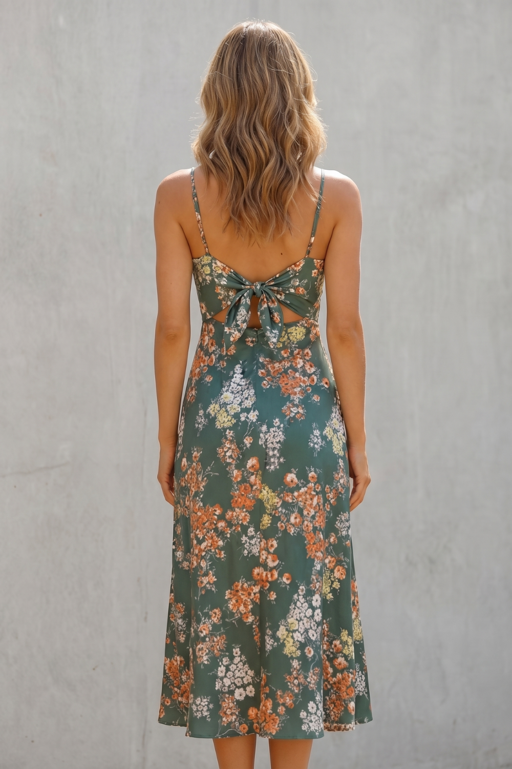Evelisse – Floral tie-front allure – Midi dress