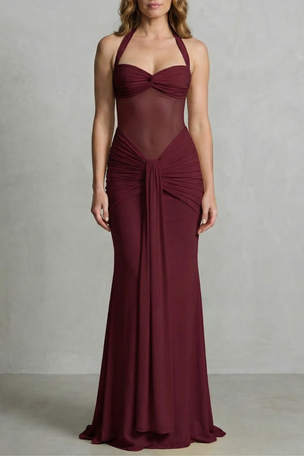 Ginalisse – Draped sculpt elegance – Maxi dress