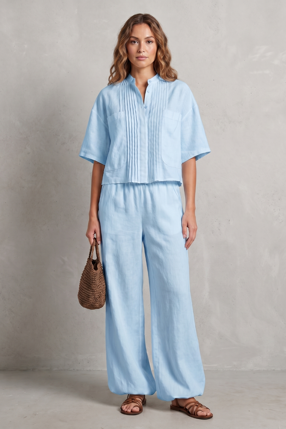 Limeaux – Breezy pleated elegance – Trouser set