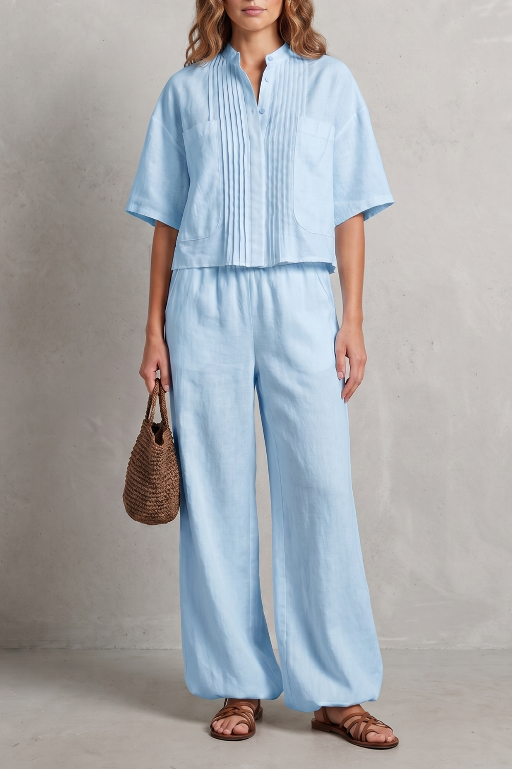 Limeaux – Breezy pleated elegance – Trouser set