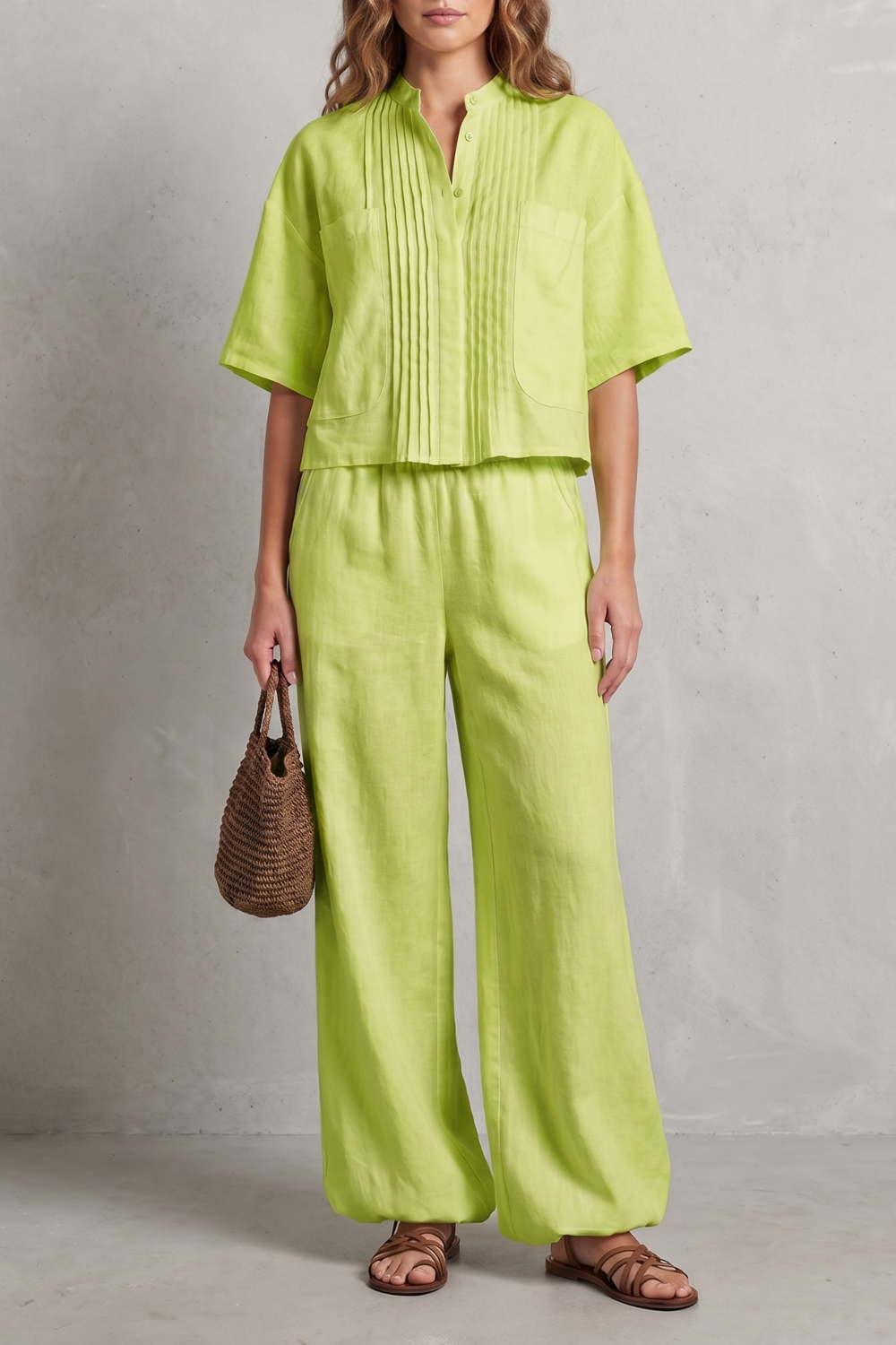 Limeaux – Breezy pleated elegance – Trouser set