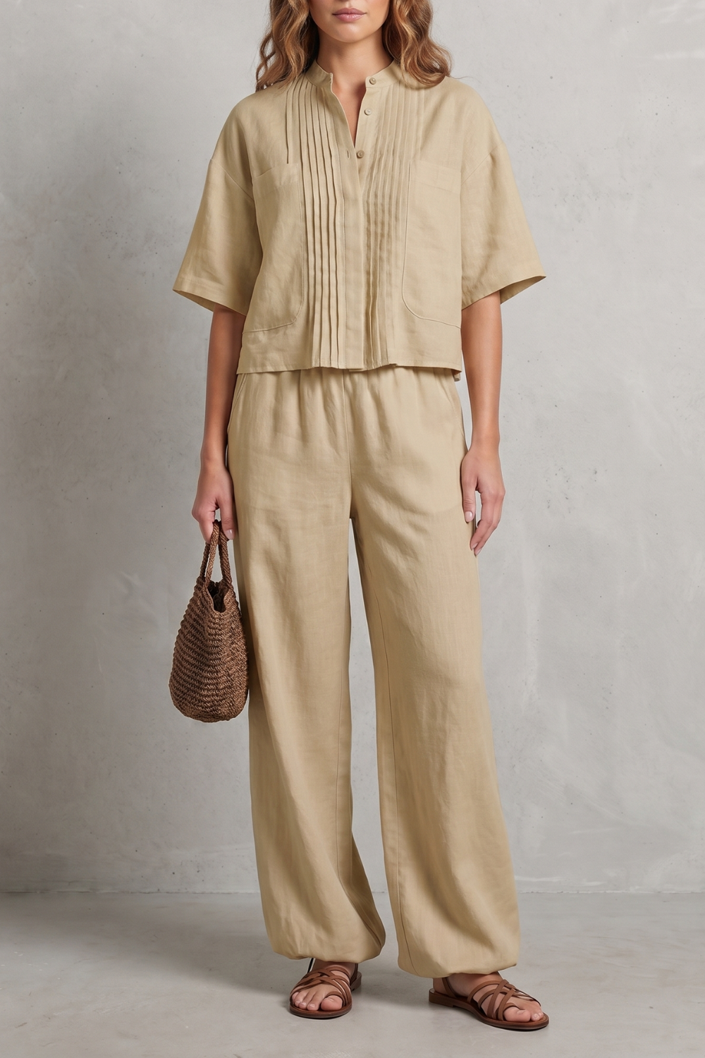 Limeaux – Breezy pleated elegance – Trouser set