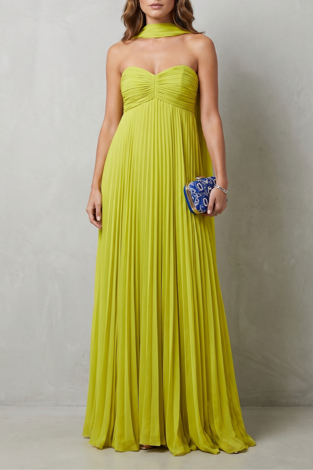 Makayelle – Pleated halter grace – Maxi dress