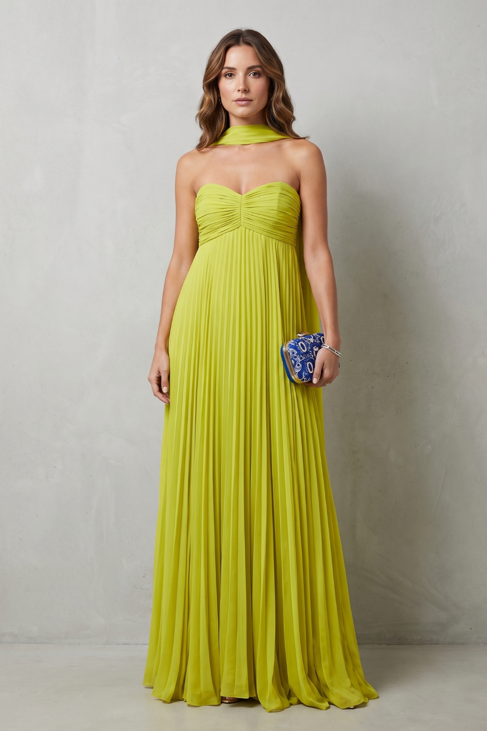 Makayelle – Pleated halter grace – Maxi dress