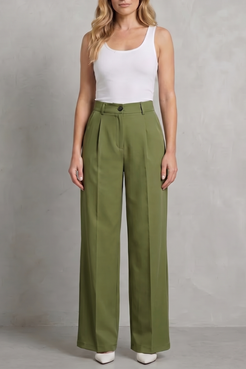 Mirelline – Sleek tailoring – High-waist straight-leg trousers