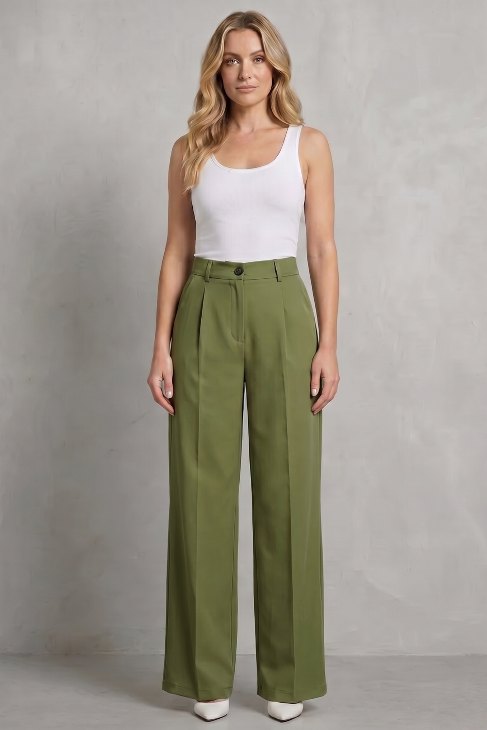 Mirelline – Sleek tailoring – High-waist straight-leg trousers