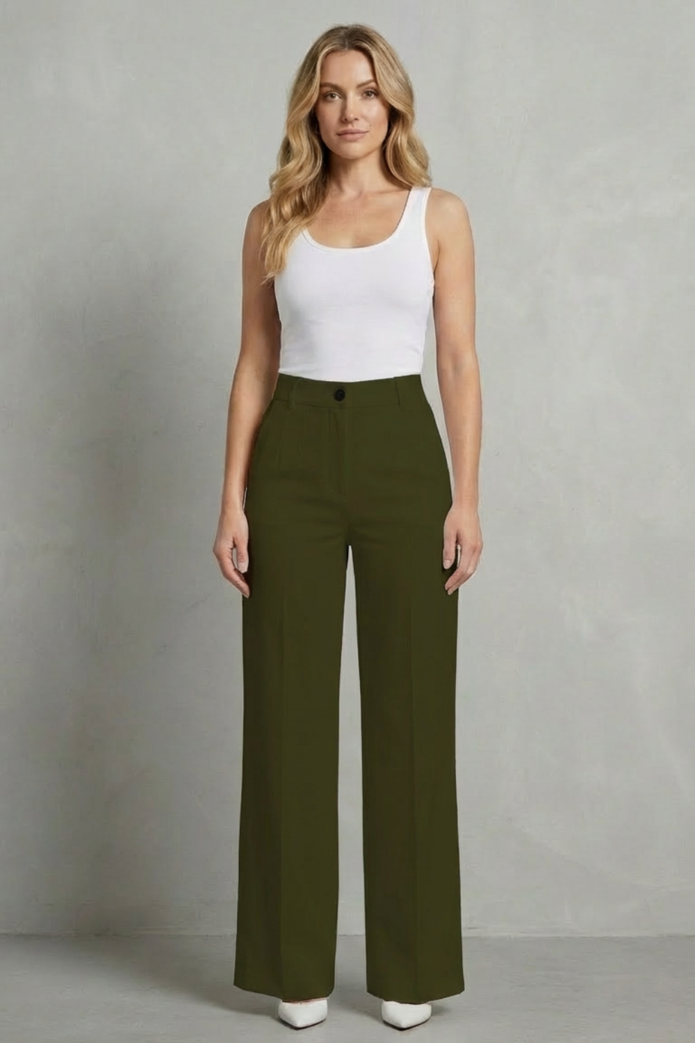 Mirelline – Sleek tailoring – High-waist straight-leg trousers