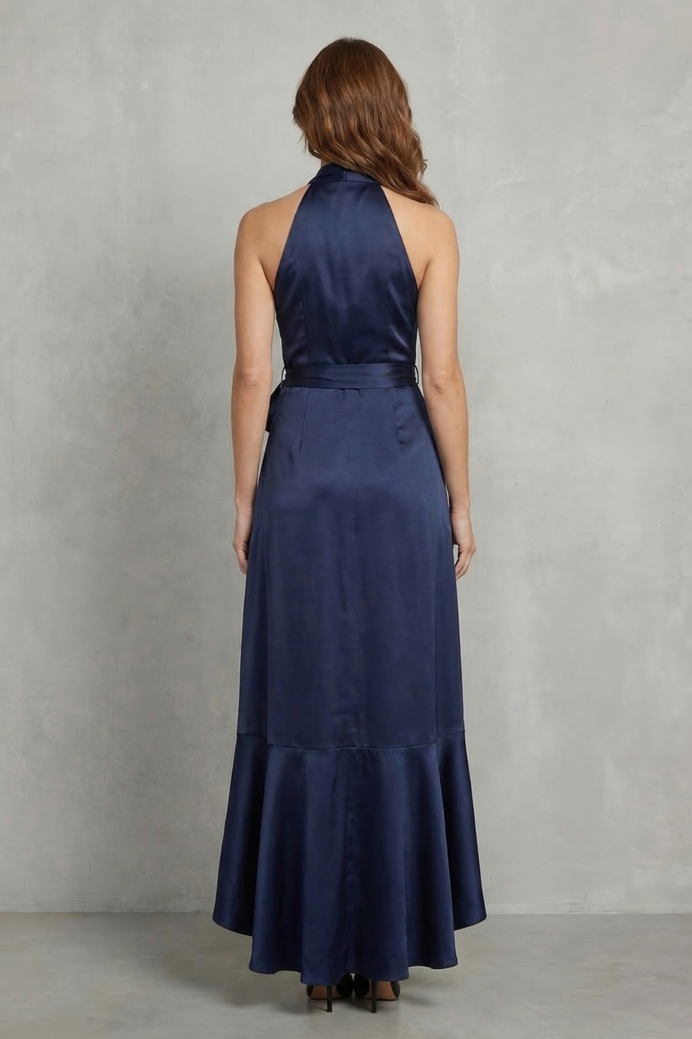 Noctavelle – Satin draped silhouette – Evening maxi dress