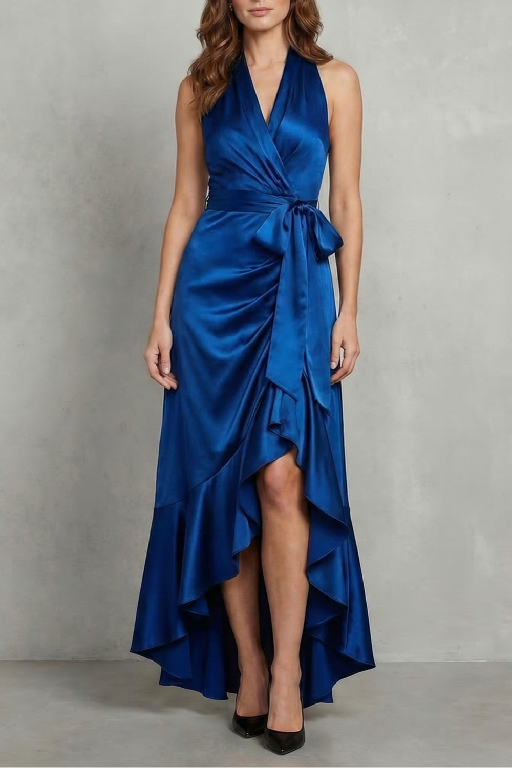 Noctavelle – Satin draped silhouette – Evening maxi dress