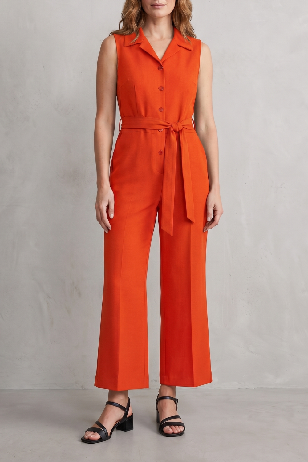 Orléane – Belted office elegance – Wide-leg jumpsuit