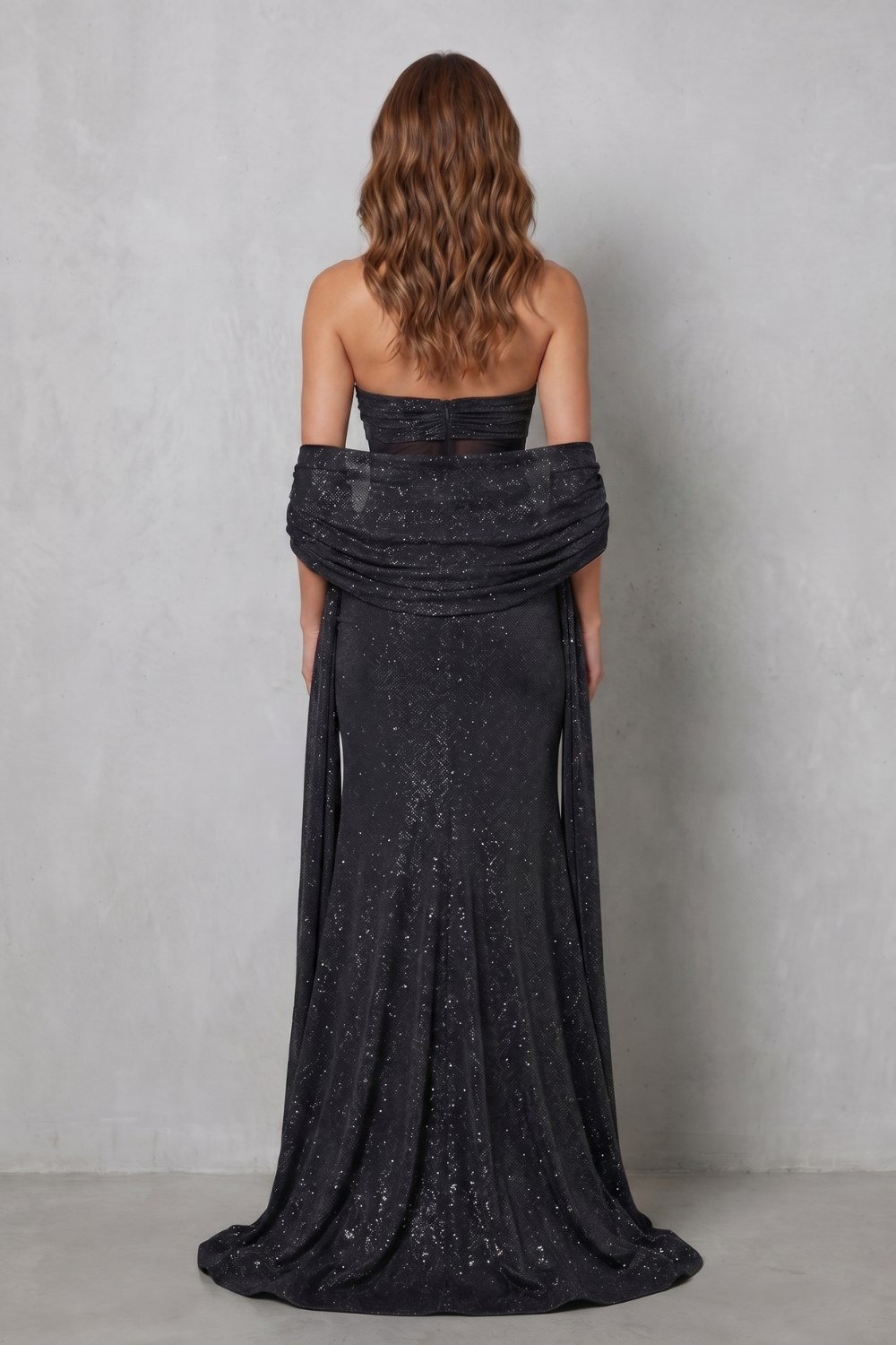 Paulisse – Sheer sequin allure – Maxi dress