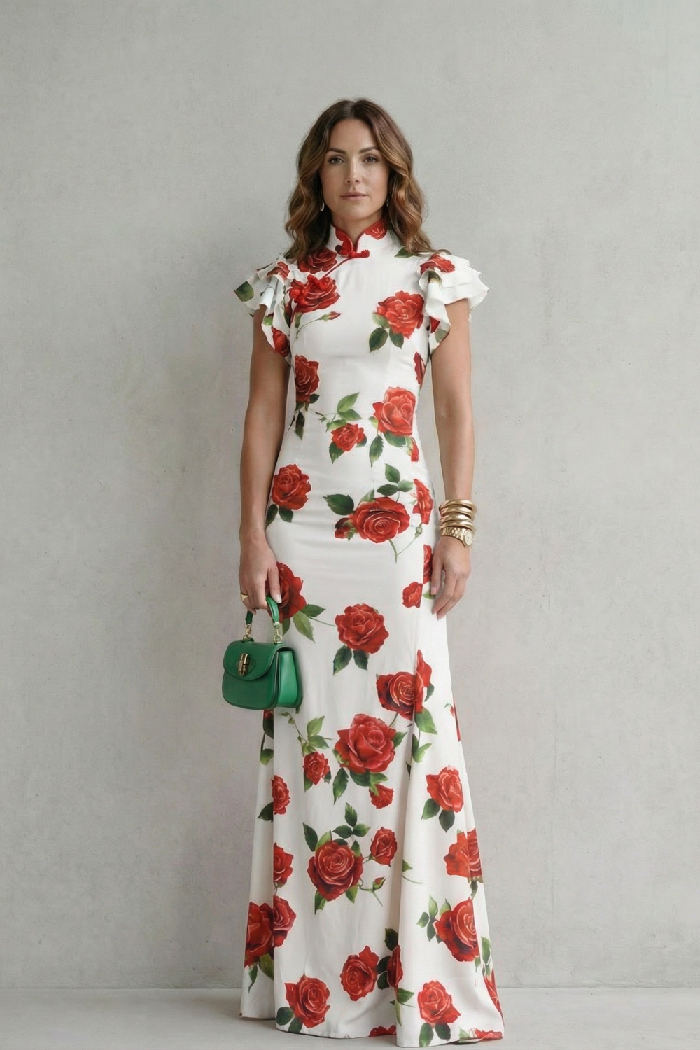 Rosavelle – Romantic rose print – Maxi dress