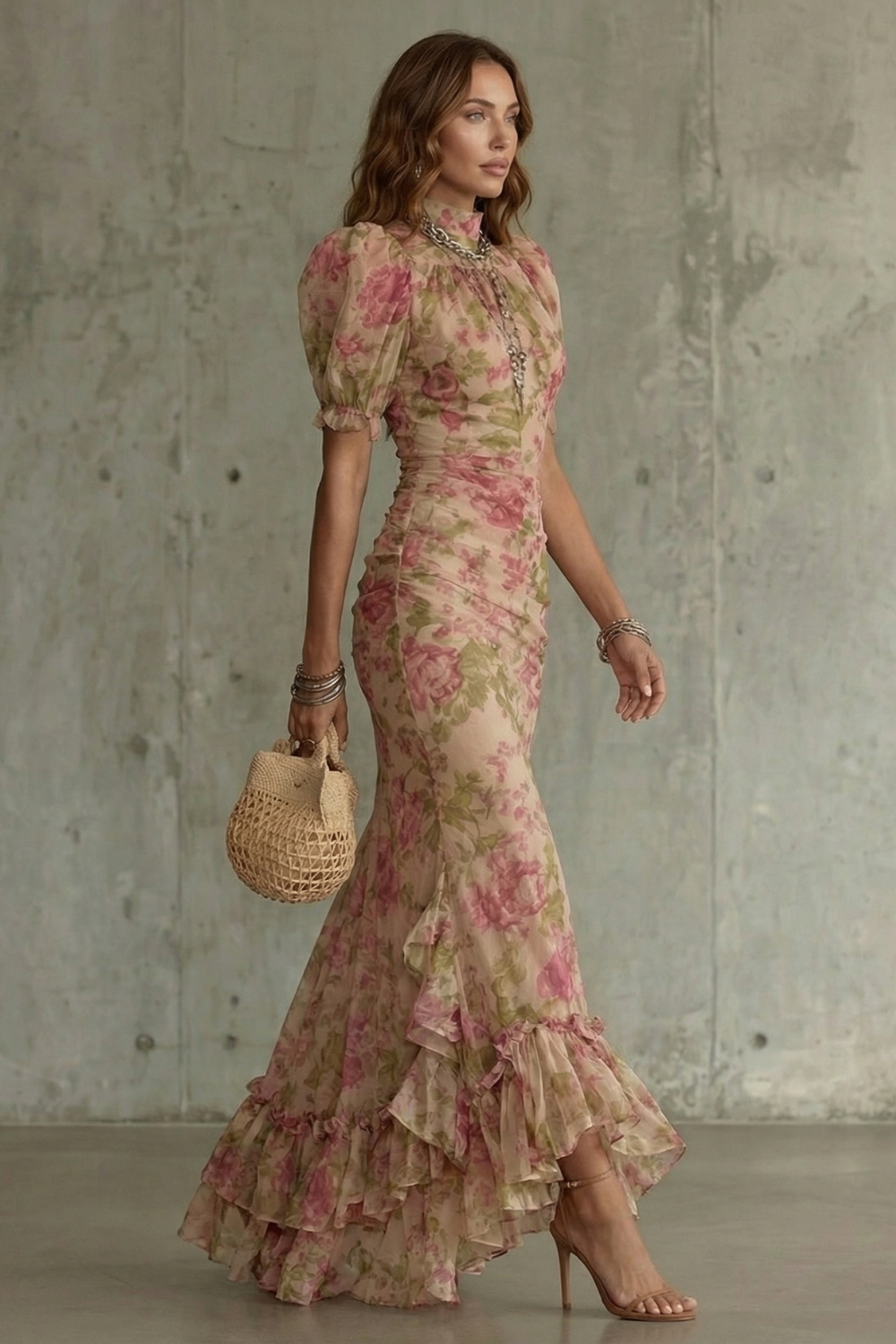 romantic floral maxi dress Sherri Hill Romantic Floral Prom Dress 57830 Pink Print / 00
