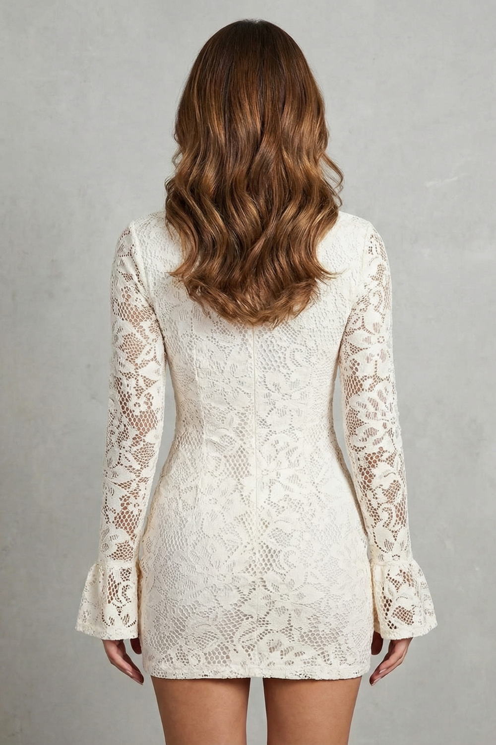 Sem – Romantic lace allure – Long sleeve mini dress