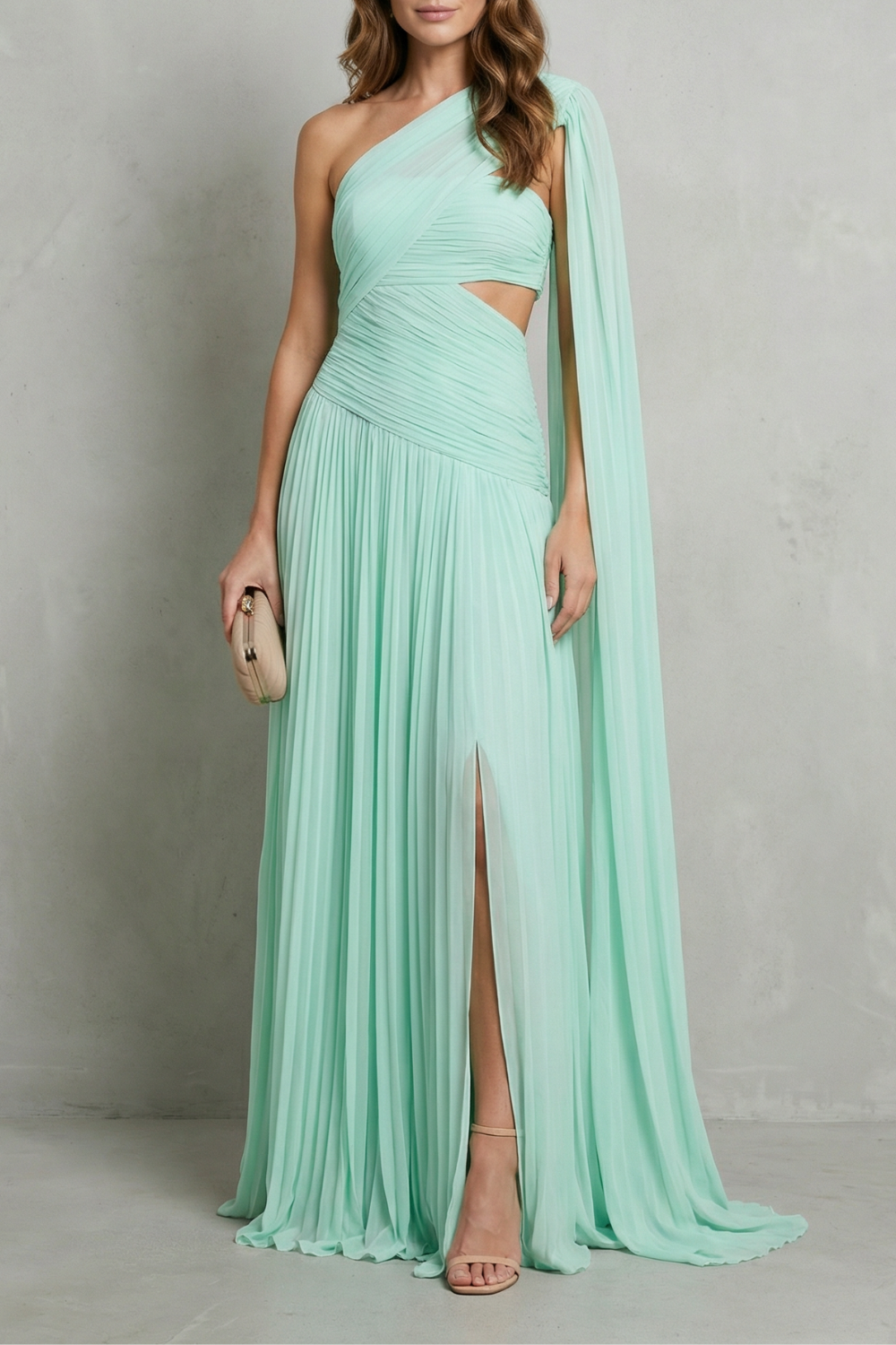 Sylvarine – Ethereal chiffon drape – Maxi dress